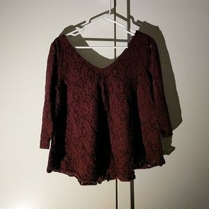 American Eagle Long/Mid  Sleeve Top - Maroon